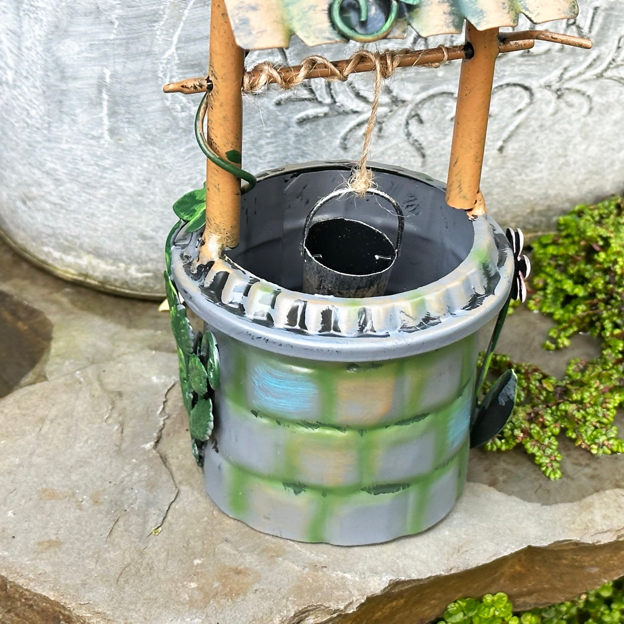 Mini Fairy Garden Wishing Well Ornament