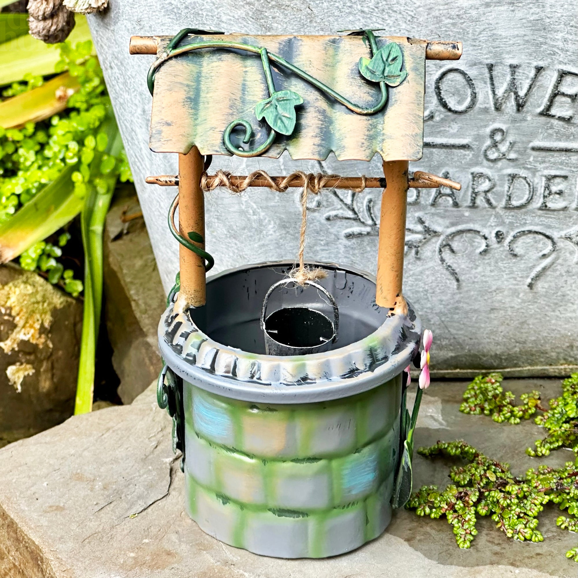 Mini Fairy Garden Wishing Well Ornament