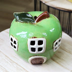 Green Apple House Tea Light Holder