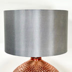Copper Diamond Mercury Glass Lamp