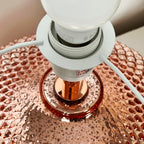 Copper Diamond Mercury Glass Lamp