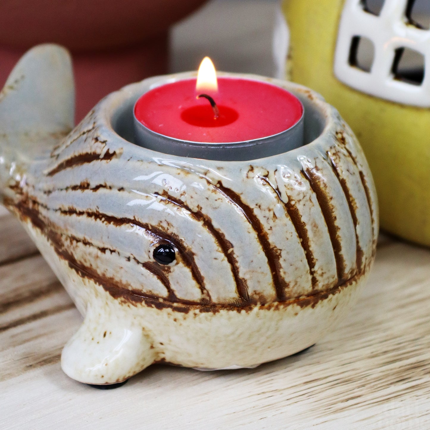 Ceramic Whale Tealight Holder
