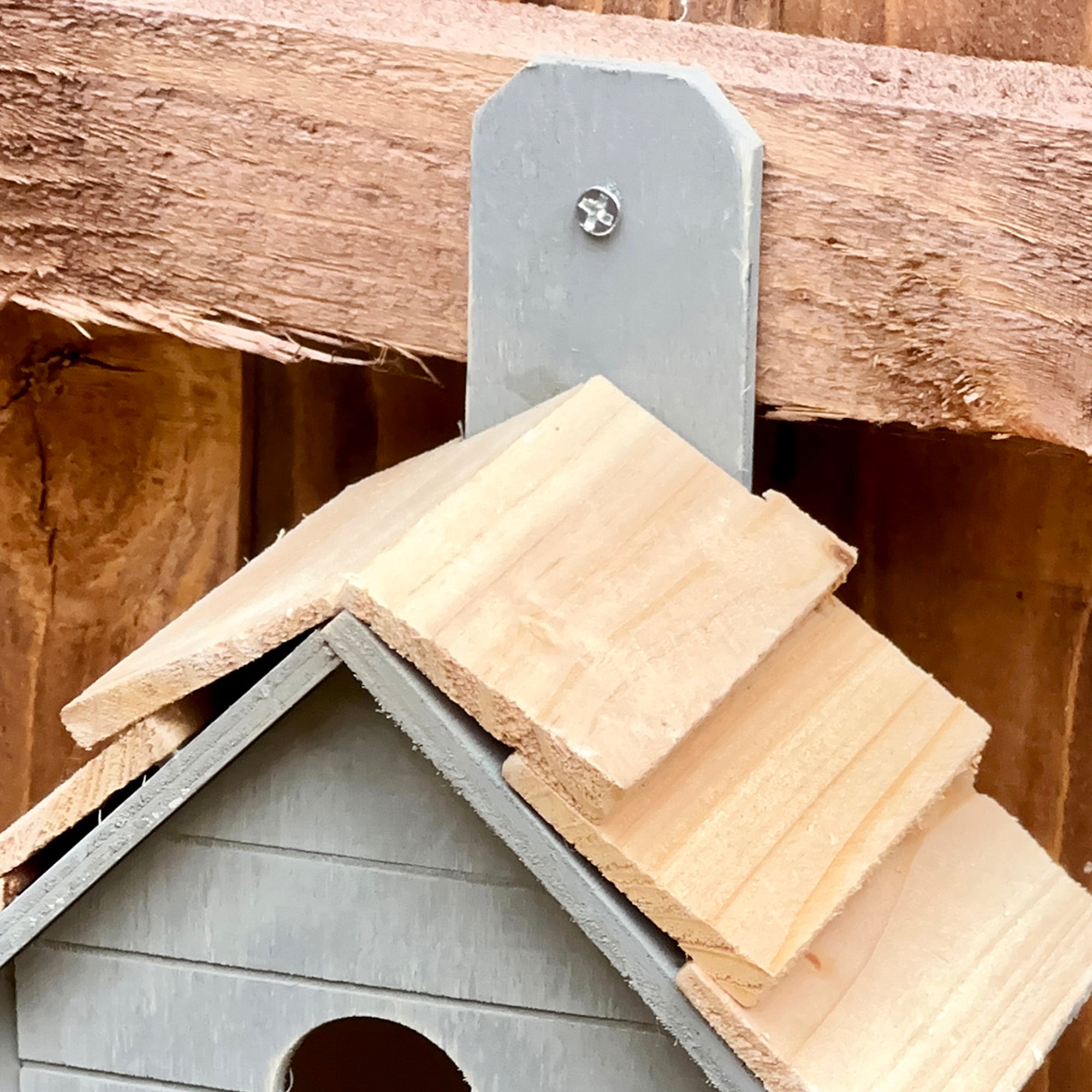 Grey Wooden Bird House