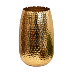 Gold Hammered Metal Vase