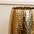 Gold Hammered Metal Vase