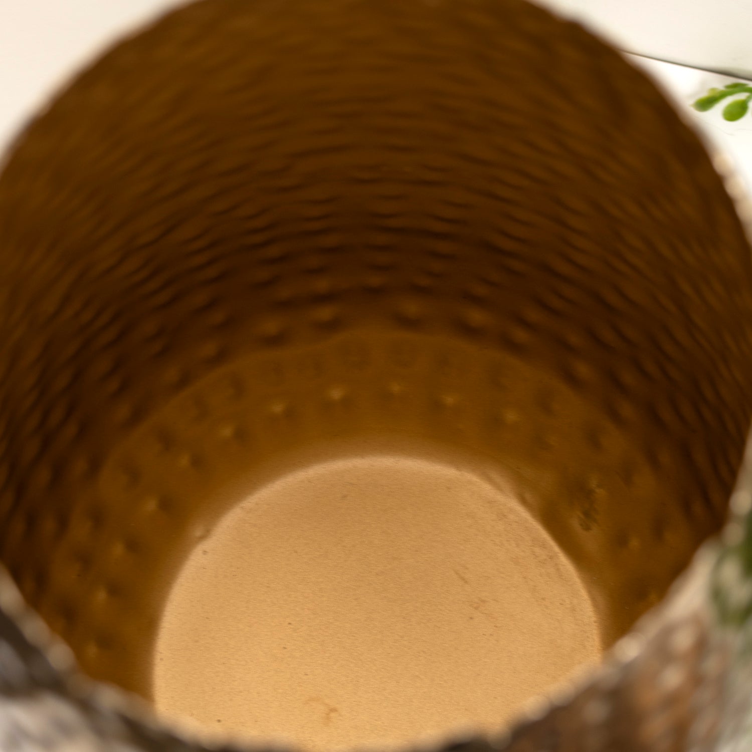 Gold Hammered Metal Vase