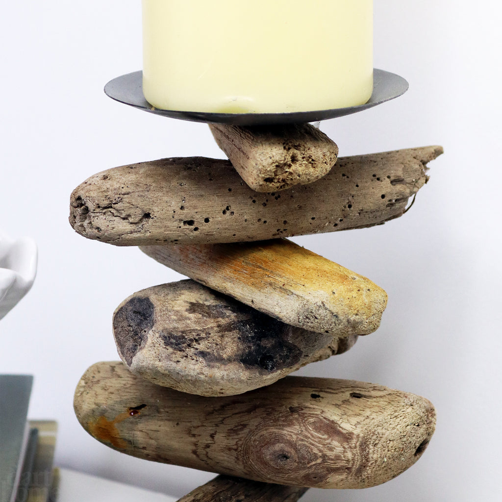 Driftwood Pillar Candle Holder