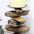 Driftwood Pillar Candle Holder