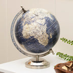 Blue And Silver Globe On Metal Stand