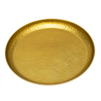 Gold Hammered Sunburst Metal Tray