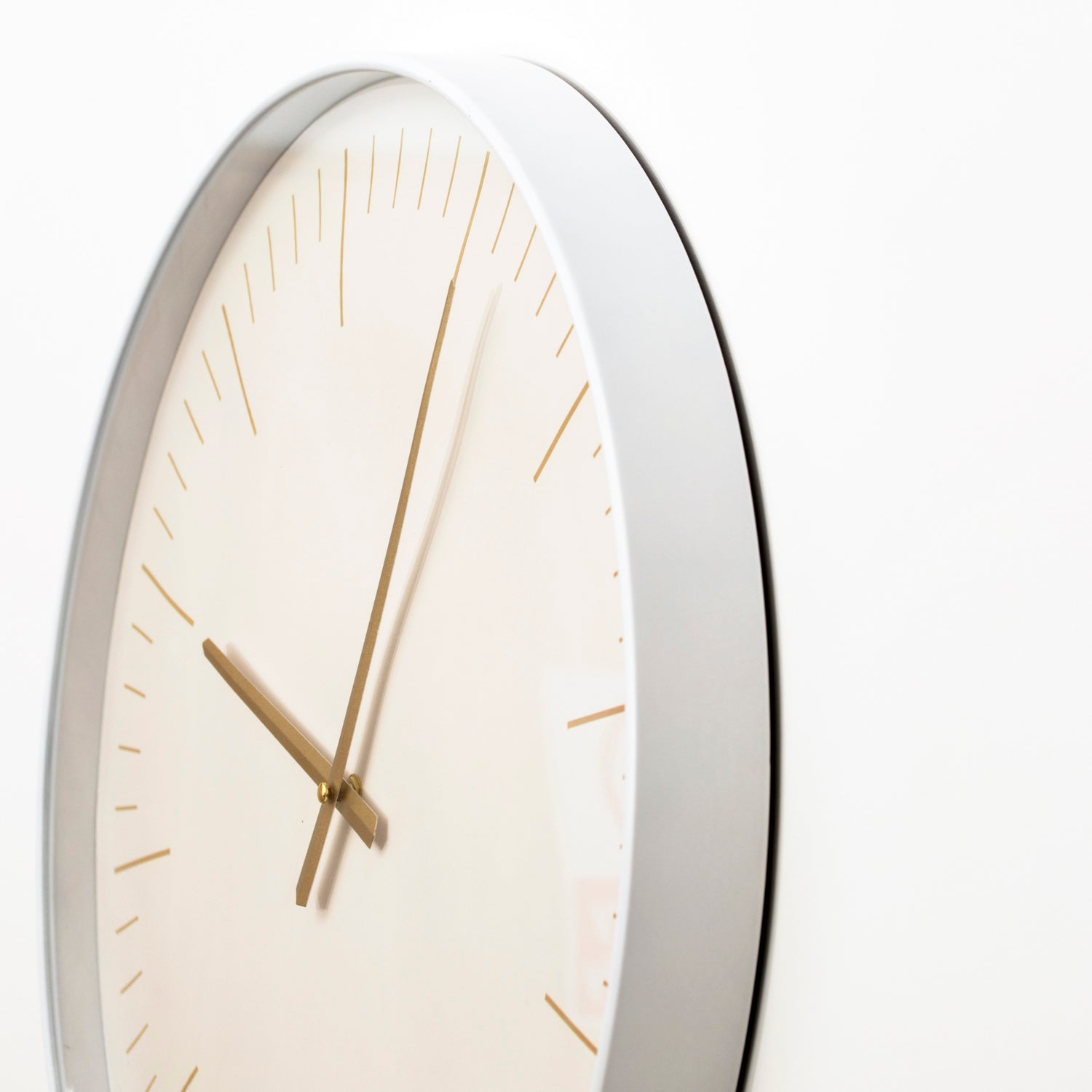 50cm White And Gold Wall Clock