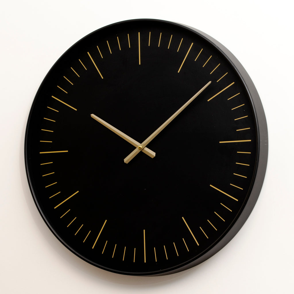 50cm Black And Gold Wall Clock