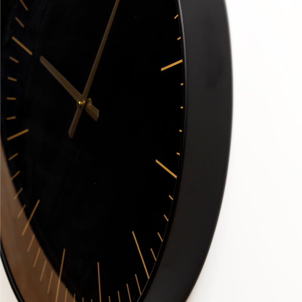 50cm Black And Gold Wall Clock