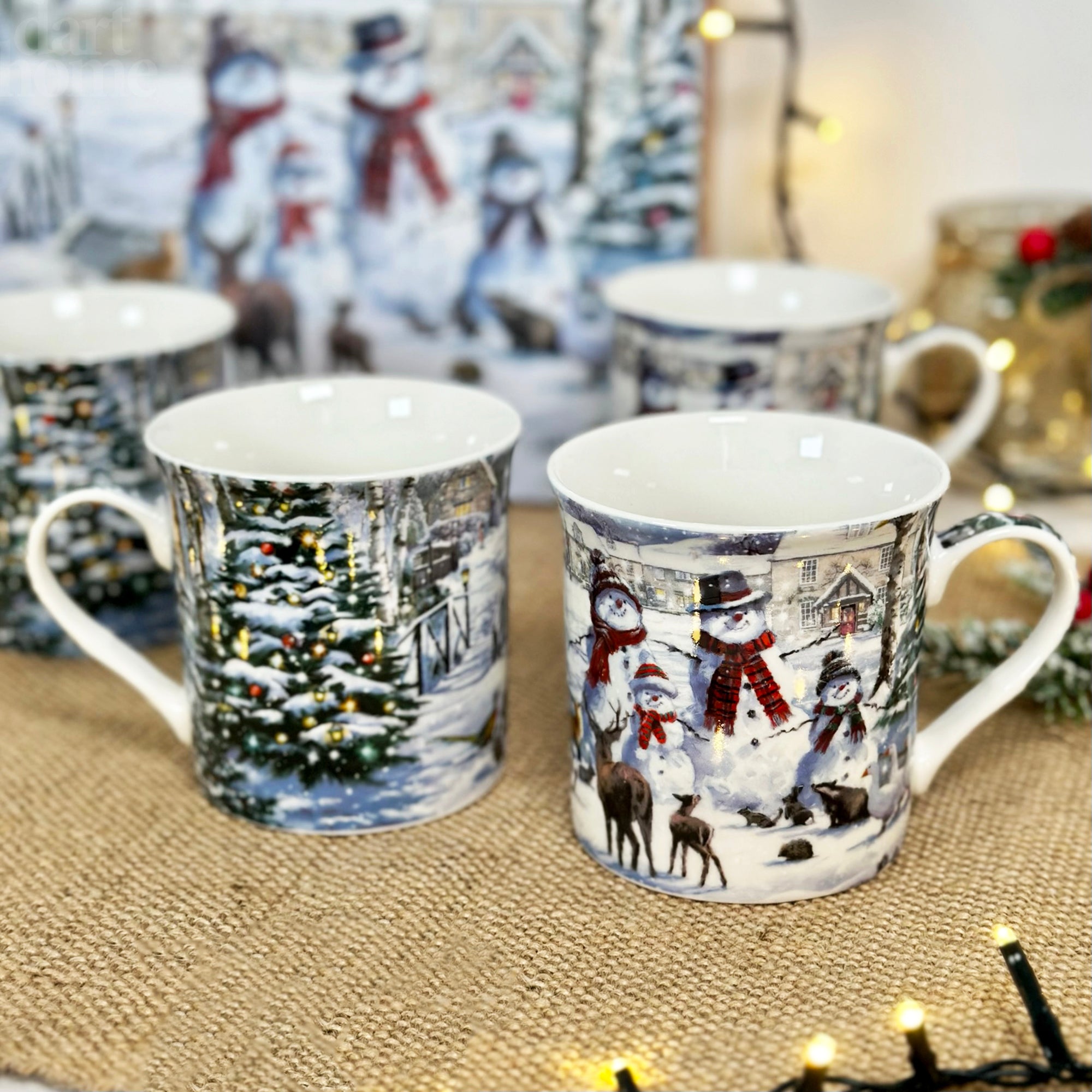 Set Of 4 Magic Of Christmas Mugs Giftboxed