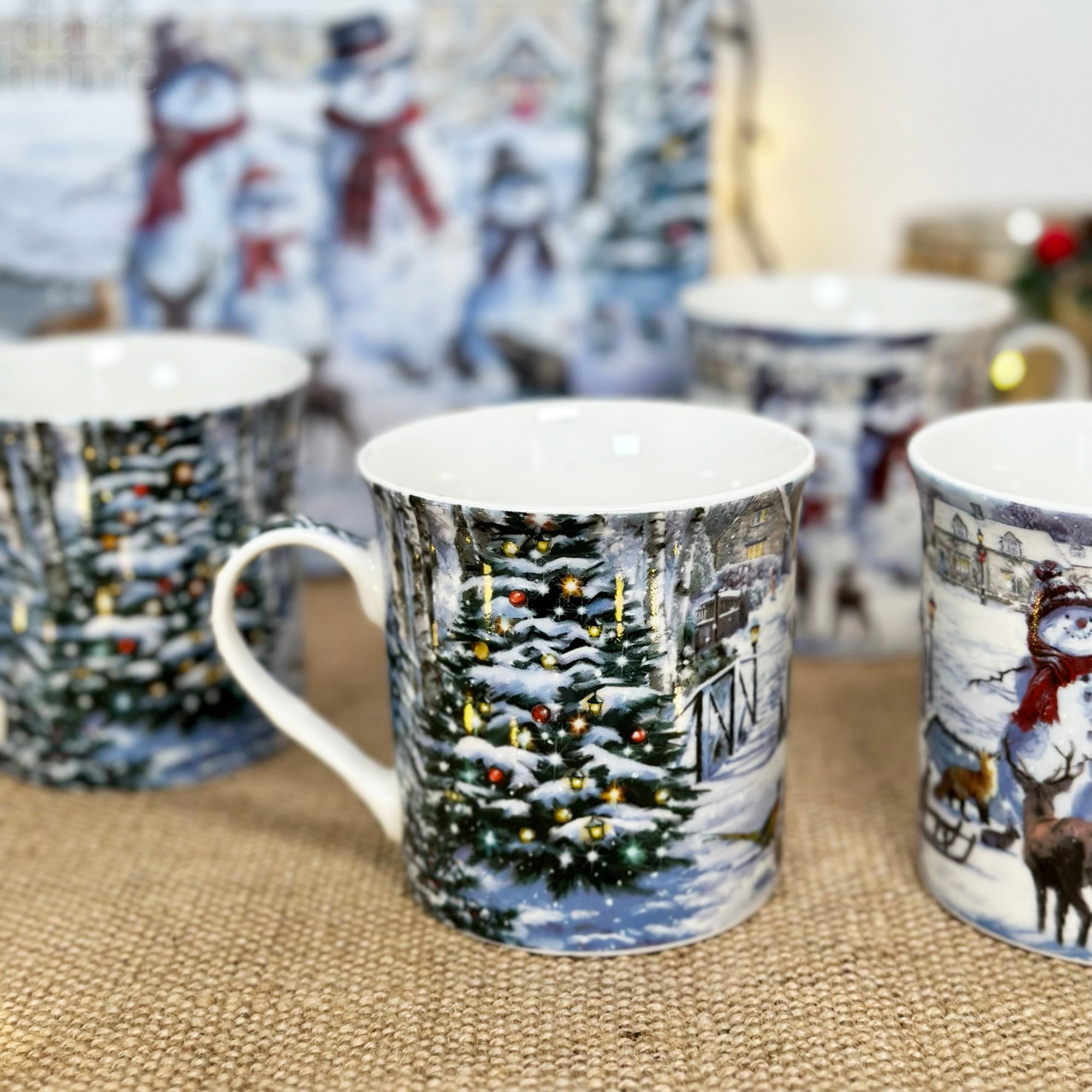 Set Of 4 Magic Of Christmas Mugs Giftboxed