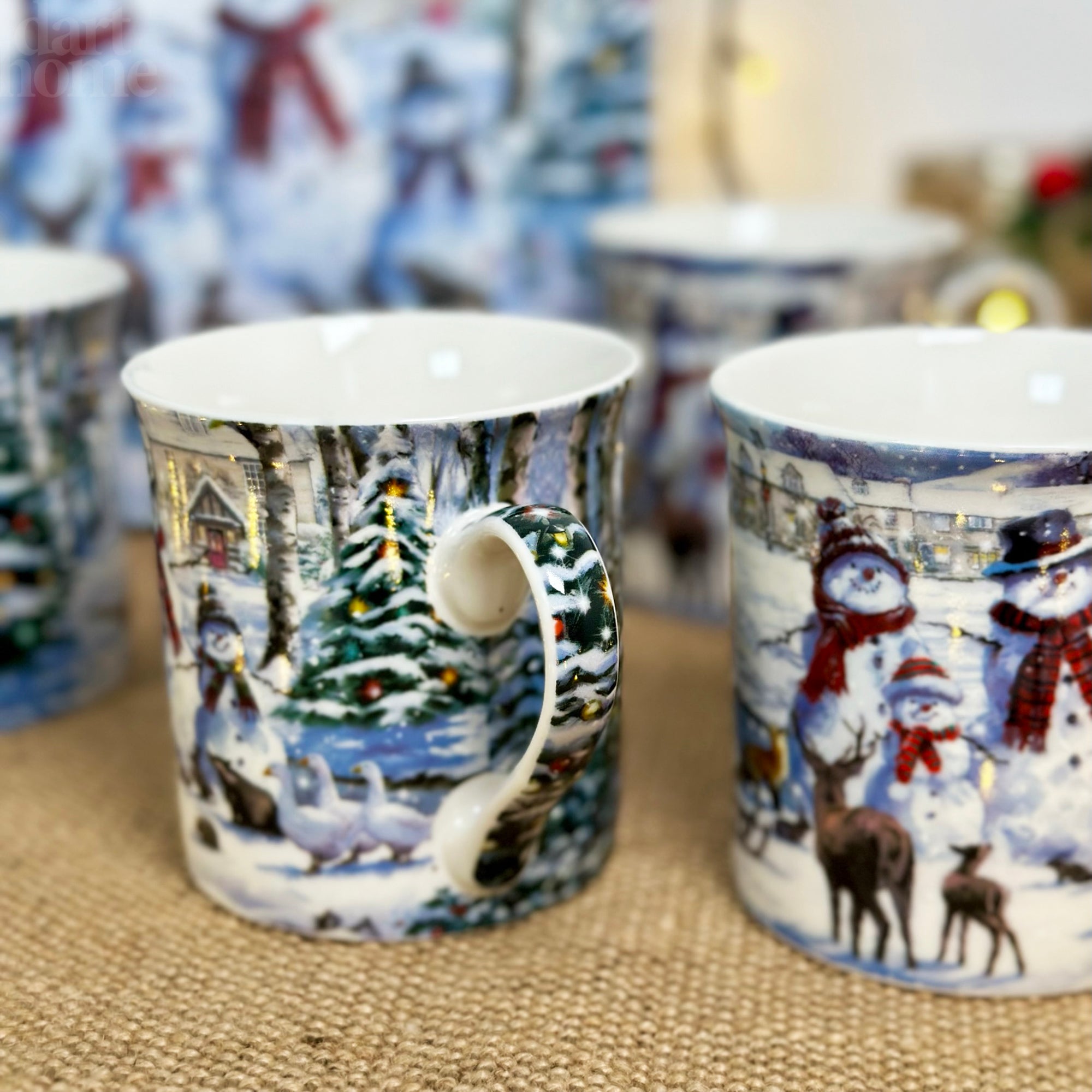 Set Of 4 Magic Of Christmas Mugs Giftboxed