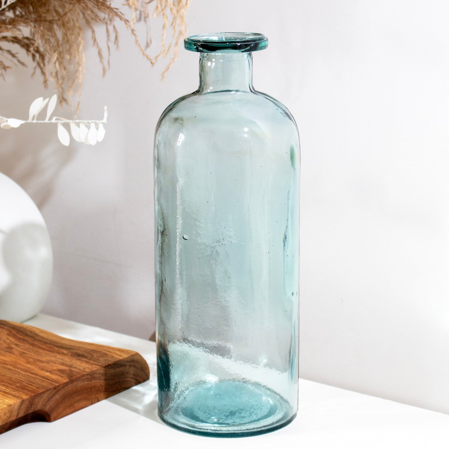 Natural Recycled Glass 1.5L Bottle Vase