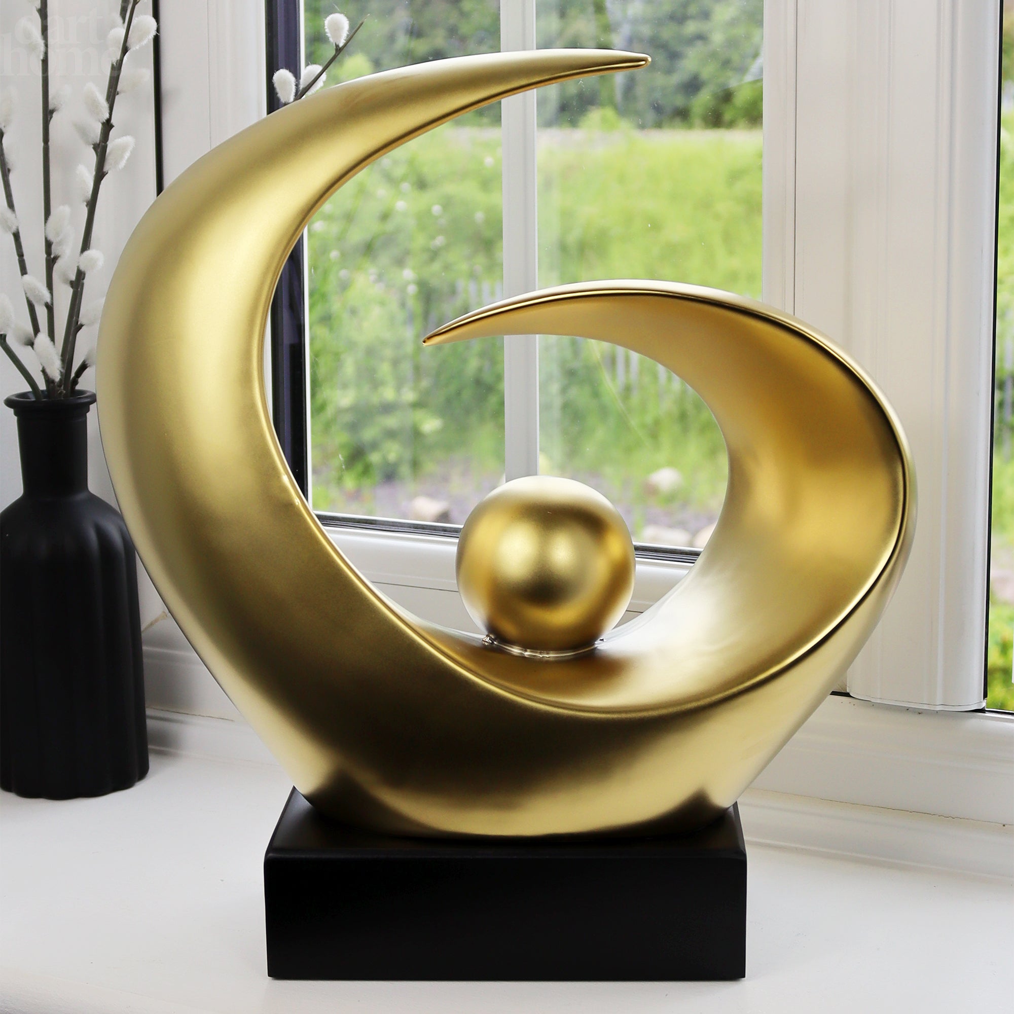 Gold Abstract Art Sculpture