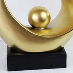 Gold Abstract Art Sculpture