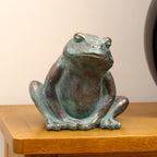 Verdigris Green Frog Ornament