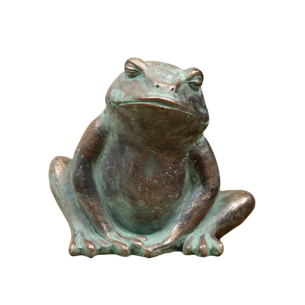Verdigris Green Frog Ornament
