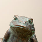 Verdigris Green Frog Ornament