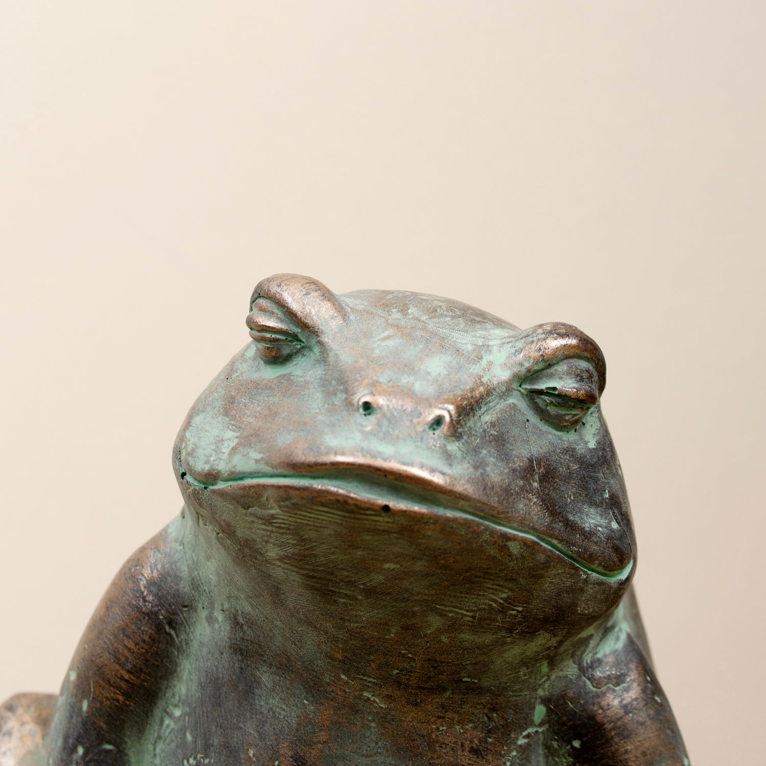 Verdigris Green Frog Ornament