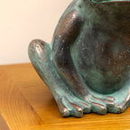 Verdigris Green Frog Ornament