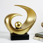 Gold Abstract Art Sculpture