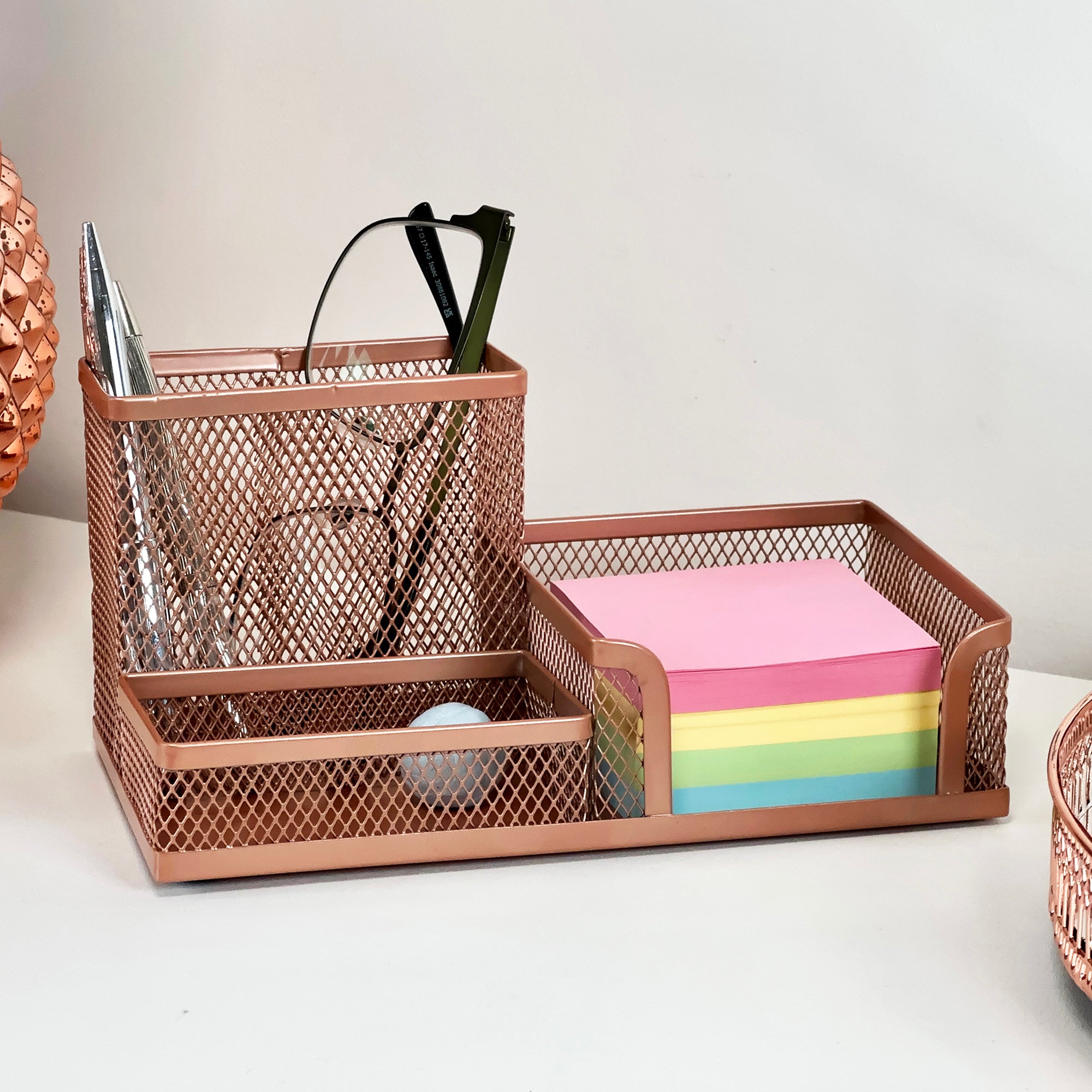 Rose Gold Stationery Holder