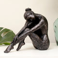 Bronze Sitting Lady Sculpture