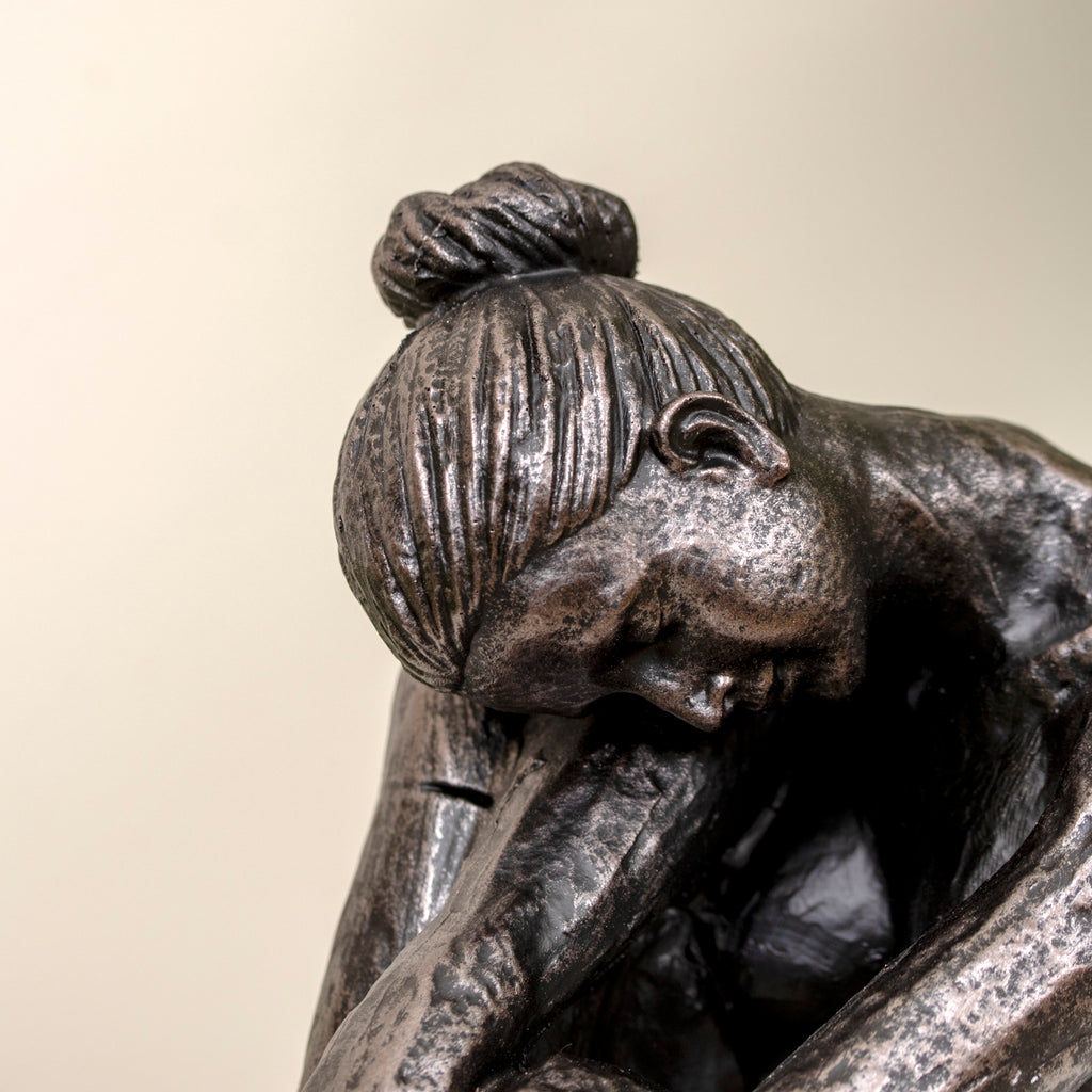 Bronze Sitting Lady Sculpture