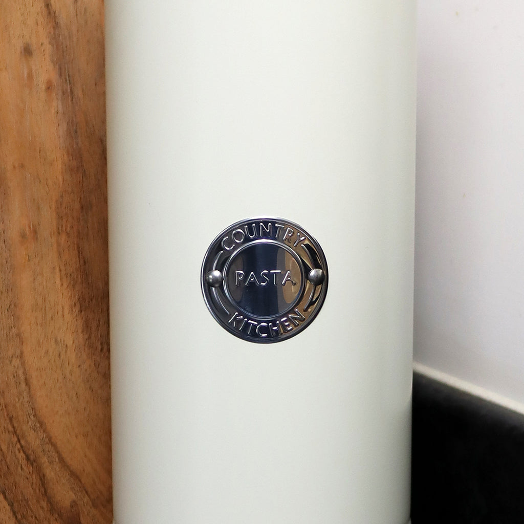 Cream Metal Pasta Storage Canister