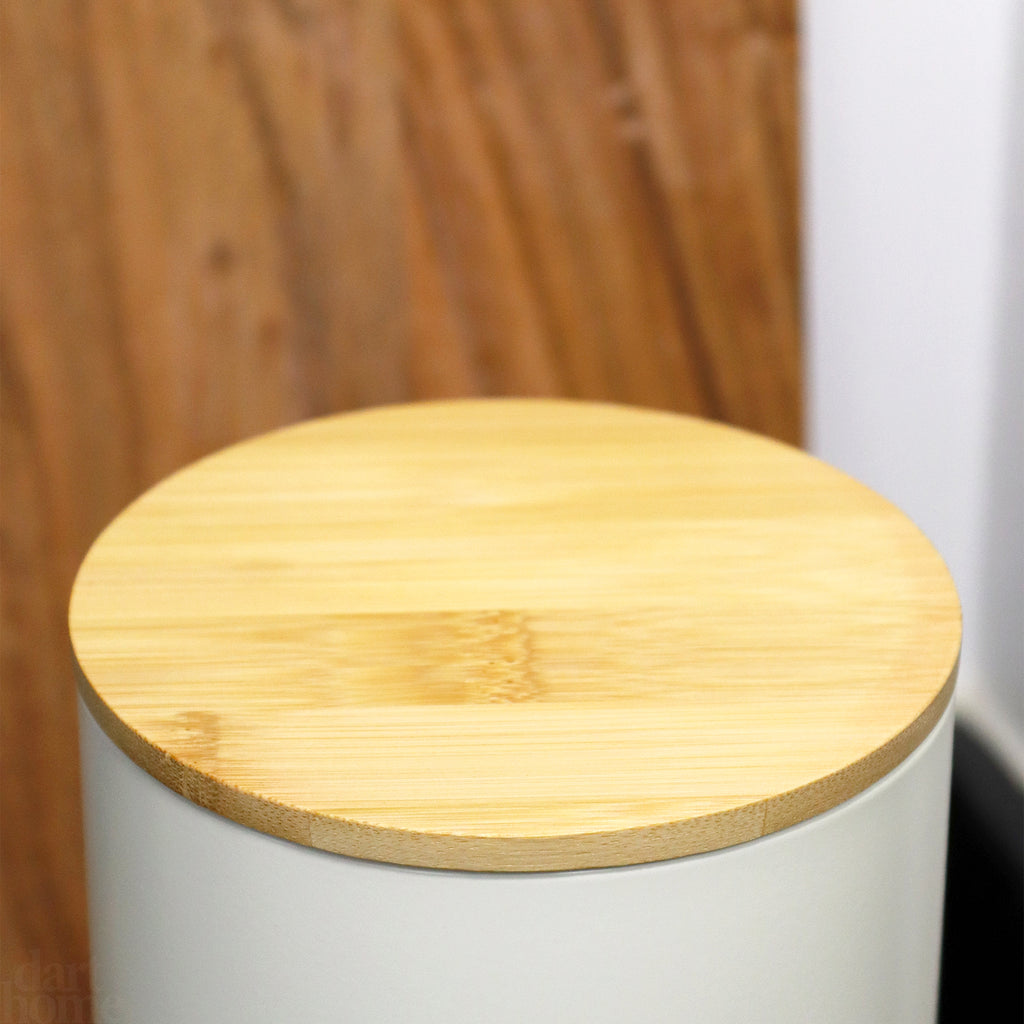 Cream Metal Pasta Storage Canister