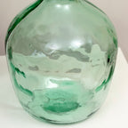 Große blaugrüne Flaschenvase aus recyceltem Glas