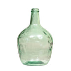 Große blaugrüne Flaschenvase aus recyceltem Glas