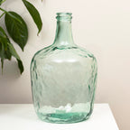 Extra Large Aqua Recycled Glass Bottle Vase