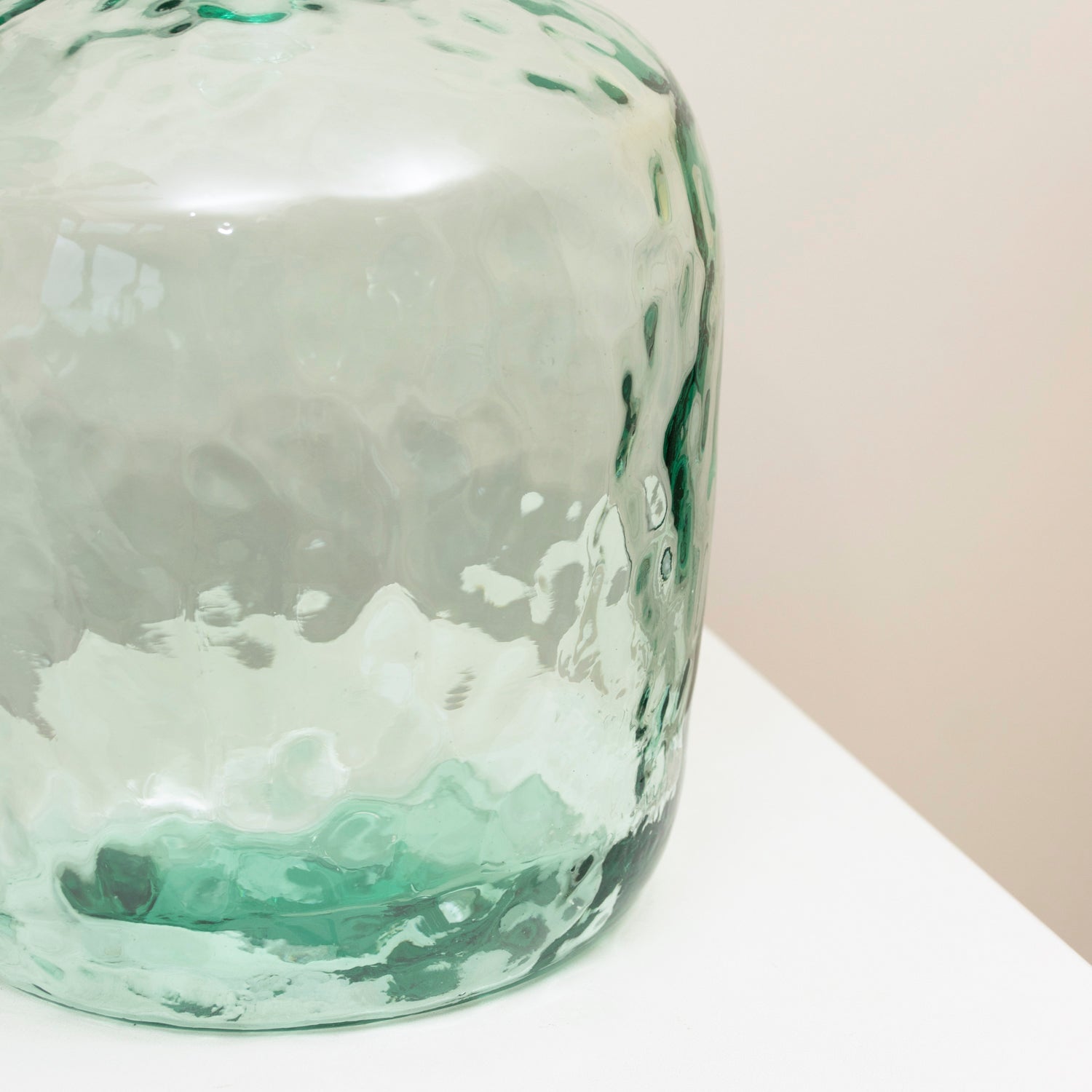Extra Large Aqua Recycled Glass Bottle Vase