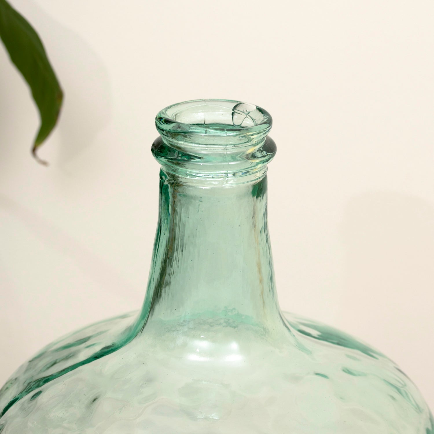 Extra Large Aqua Recycled Glass Bottle Vase