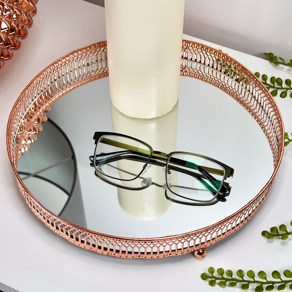Copper Mirror Tray 28x28cm