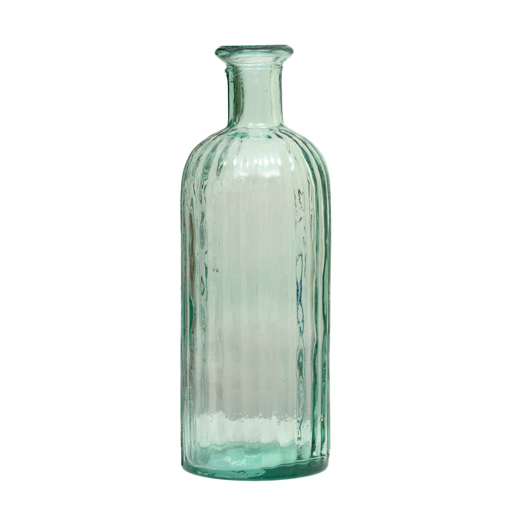 Klare Blasenvase aus recyceltem Glas