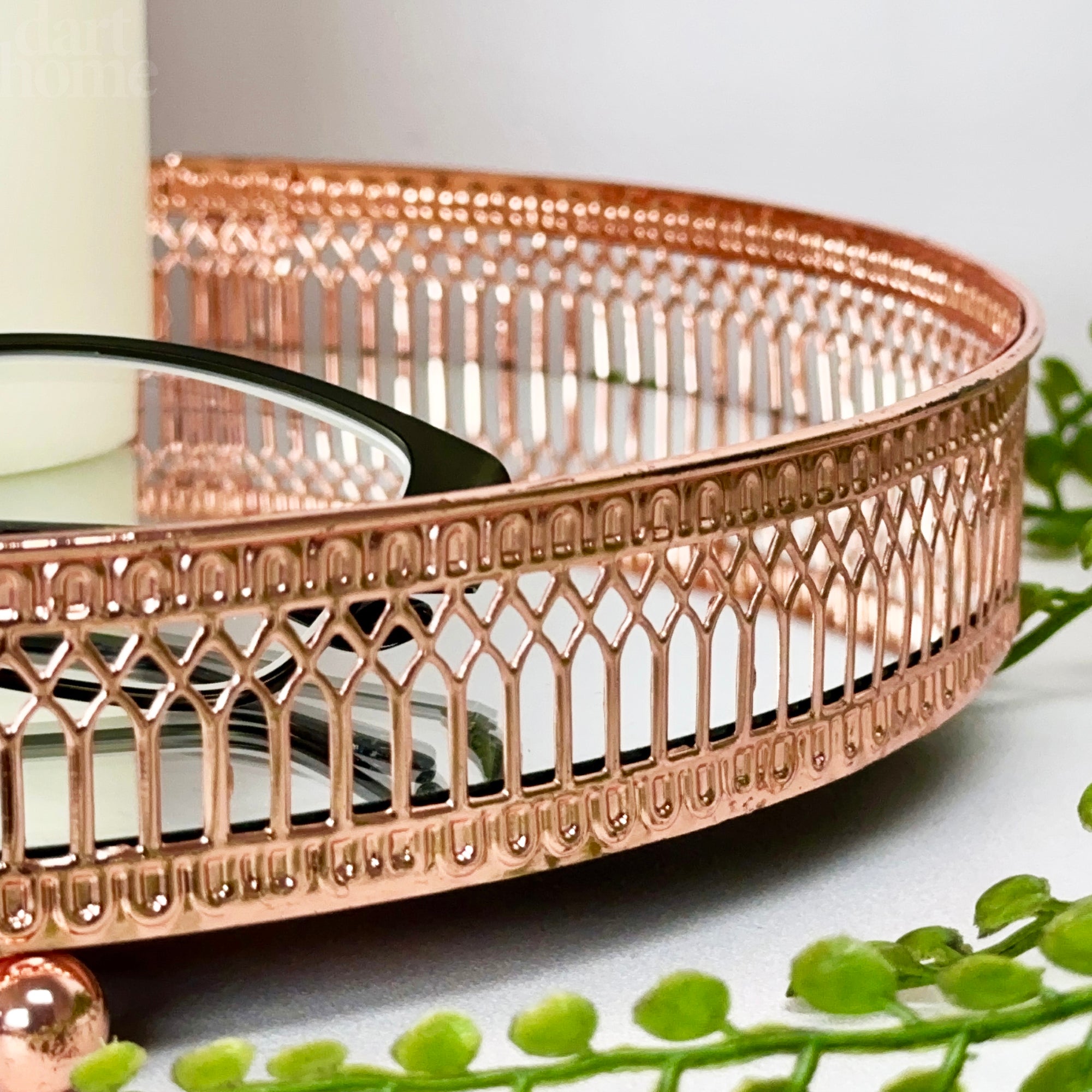 Copper Mirror Tray 28x28cm