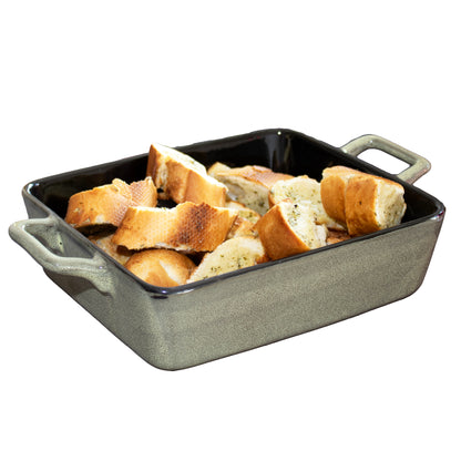 Rectangle Reactive Glaze Roaster, Sage Green