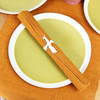 Orange Ribbed Cotton Placemats Set Of 4