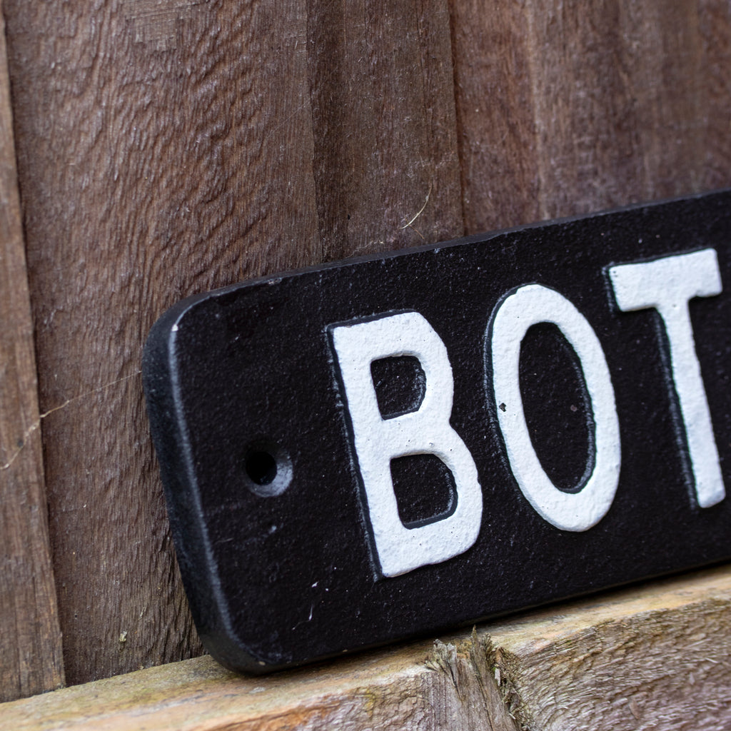 Black Bottoms Up Bitches Sign