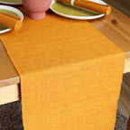Orange Ribbed Cotton Table Runner