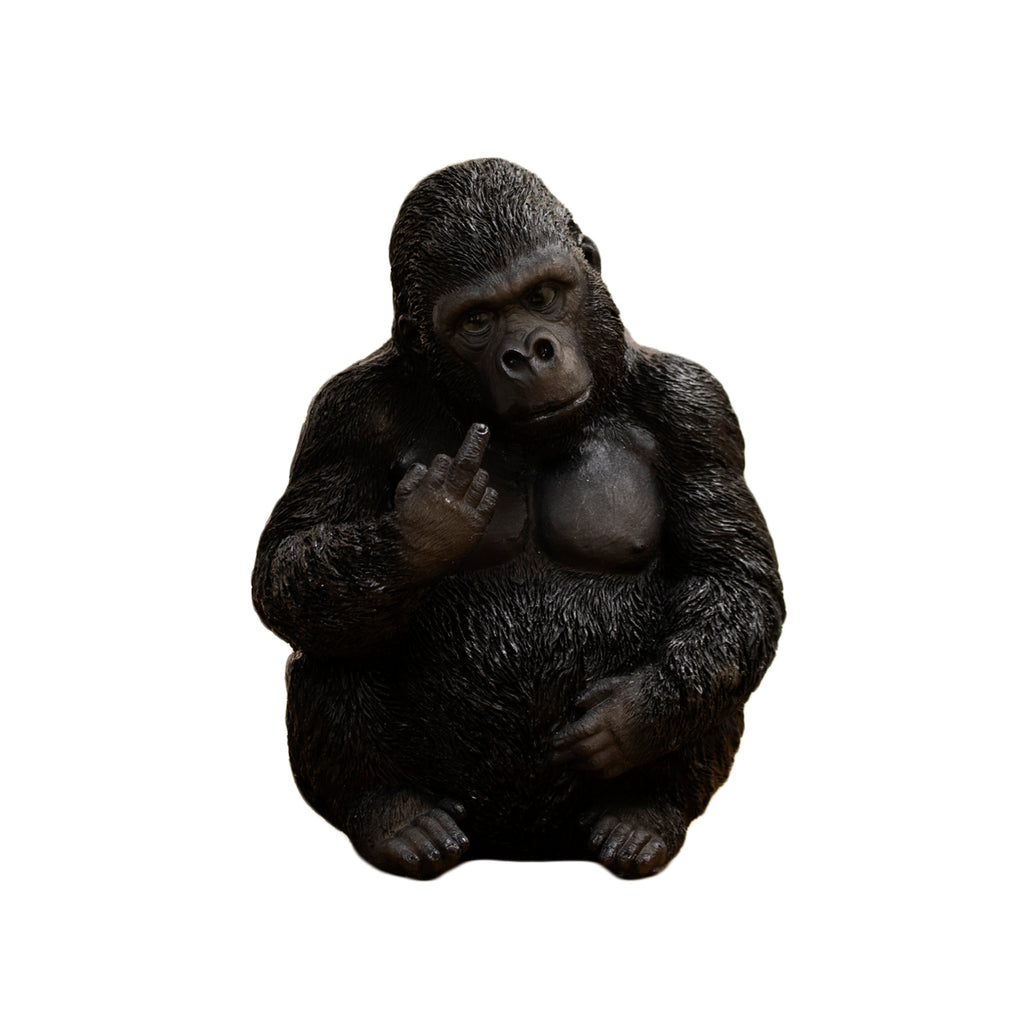 Black Cheeky Gorilla Ornament