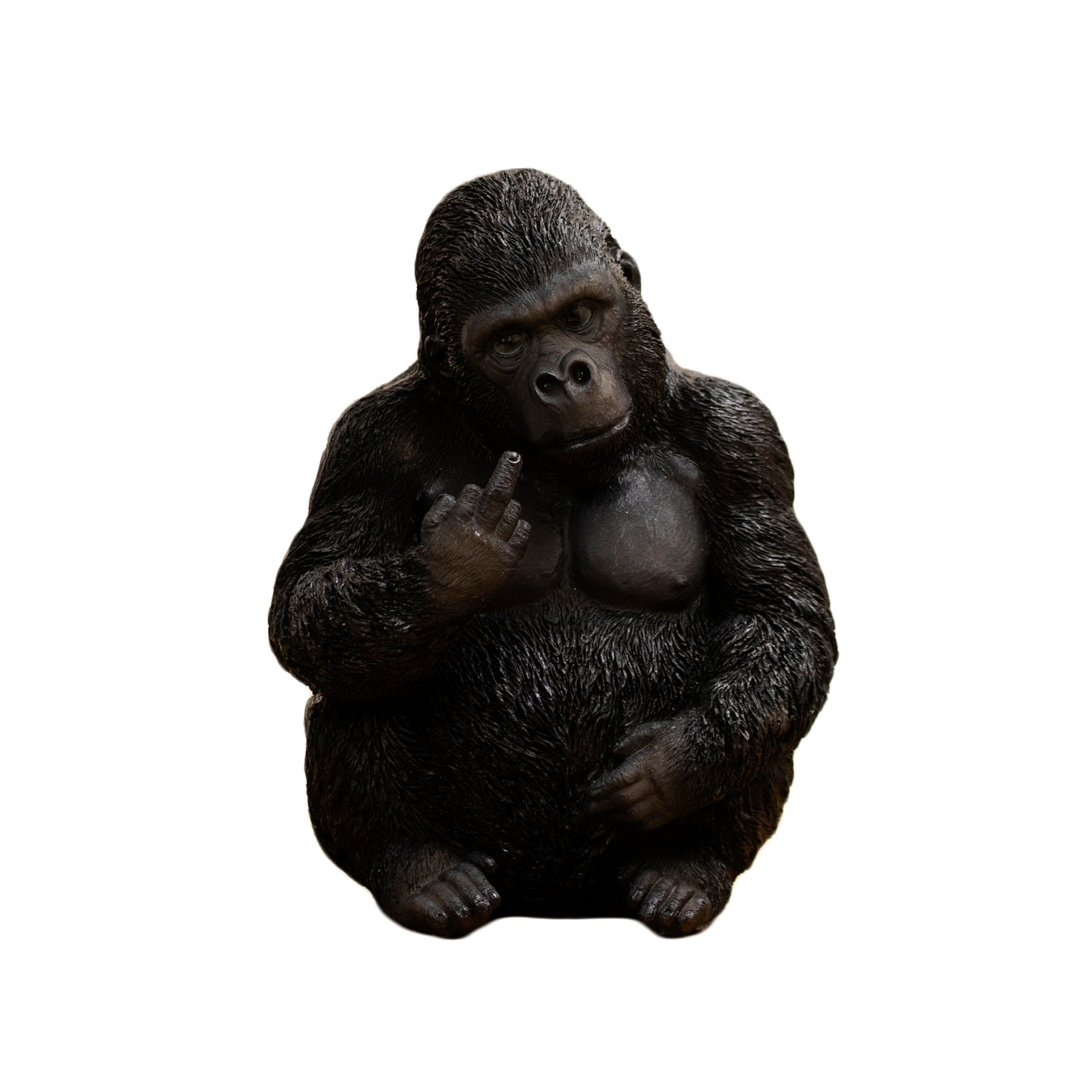 Black Cheeky Gorilla Ornament