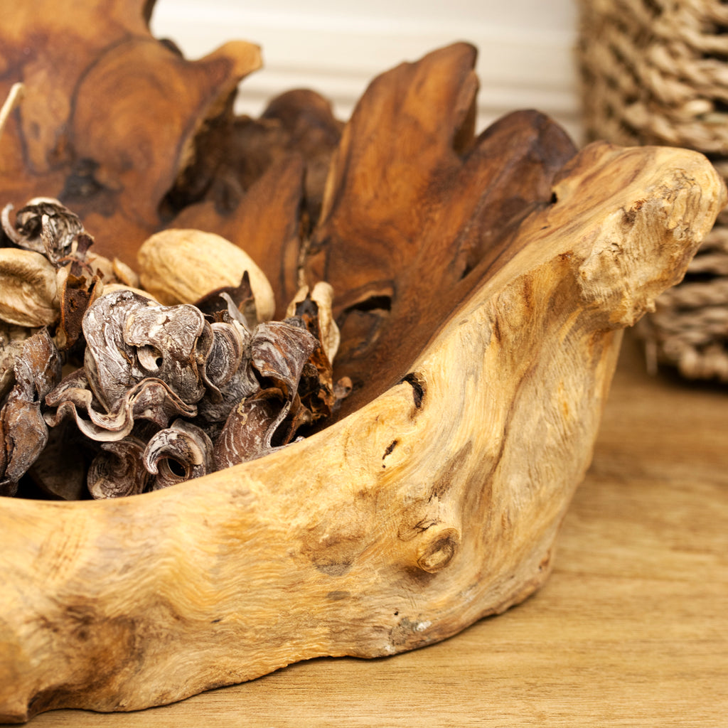 25cm Gamal Wood Decorative Bowl