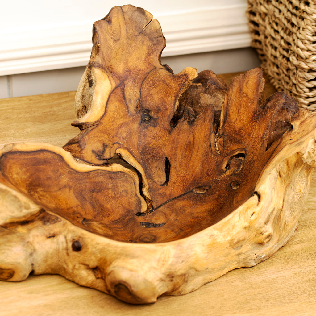 25cm Gamal Wood Decorative Bowl